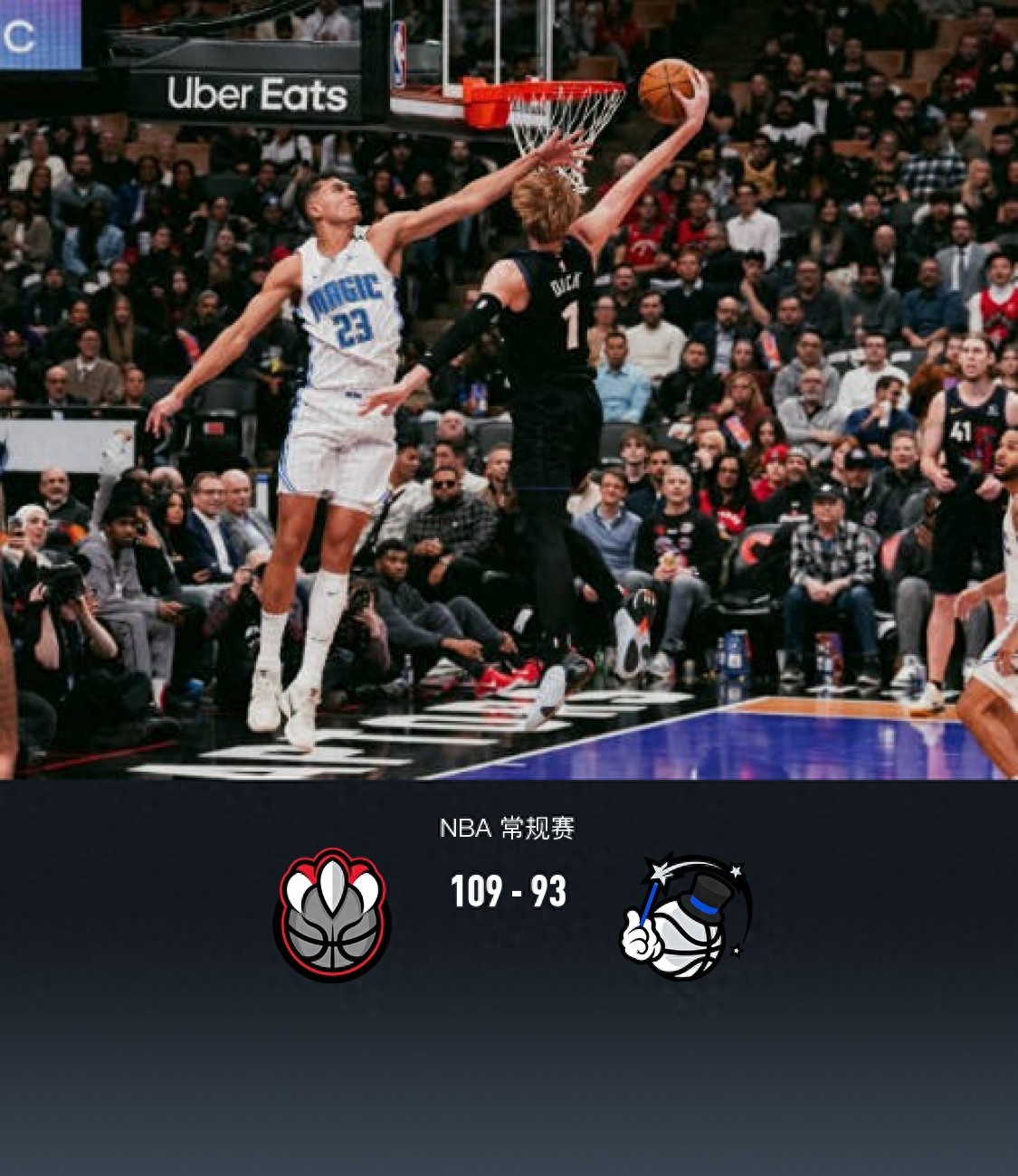 猛龙轻松战胜篮网，加拿大双中锋砍下21分