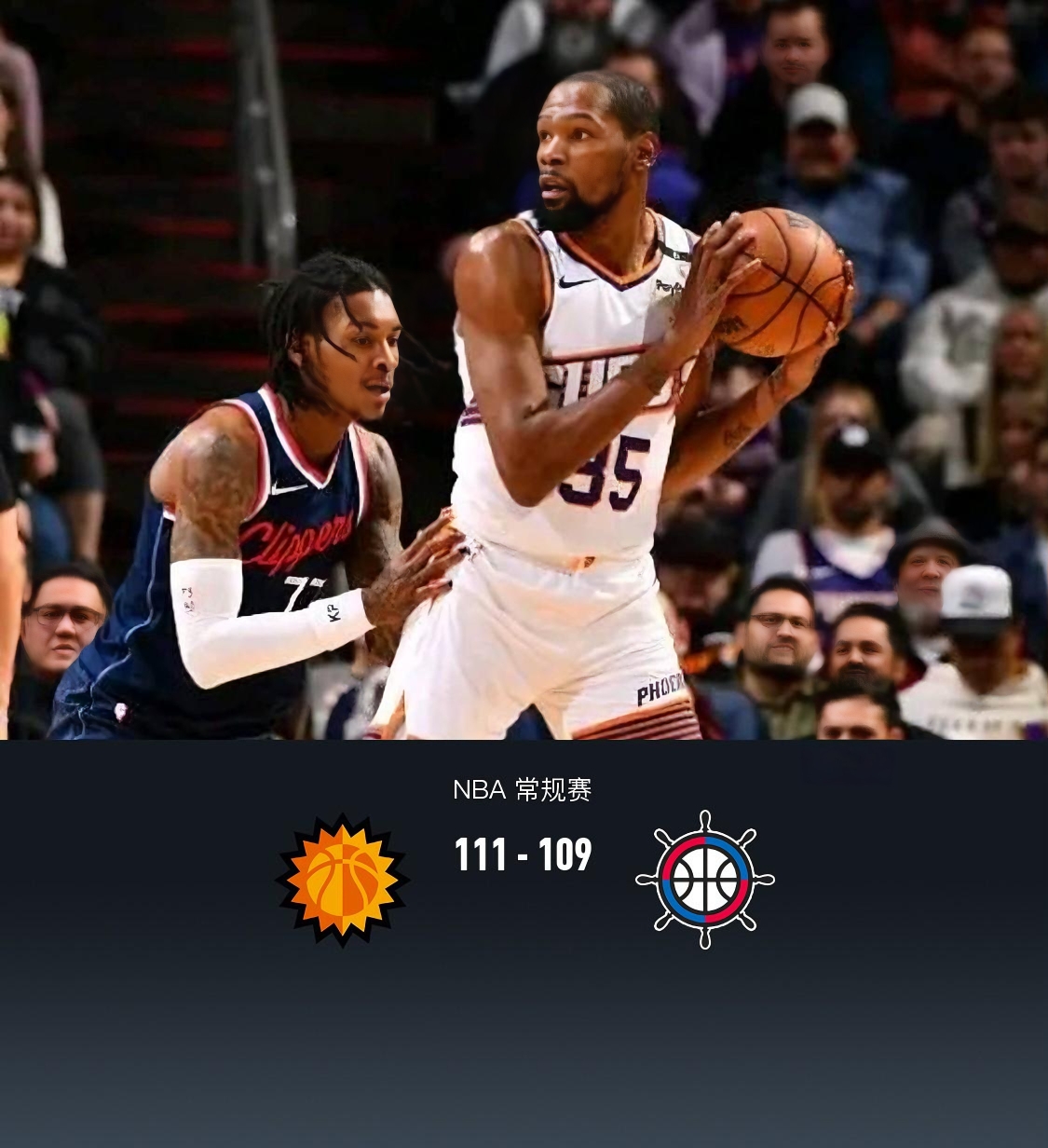 快船客场胜太阳，取得四连胜